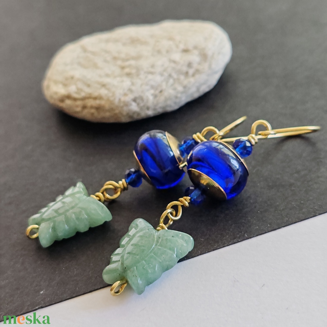 Tavaszi lepkés fülbevaló - ékszer - fülbevaló - lógó fülbevaló - Meska.hu