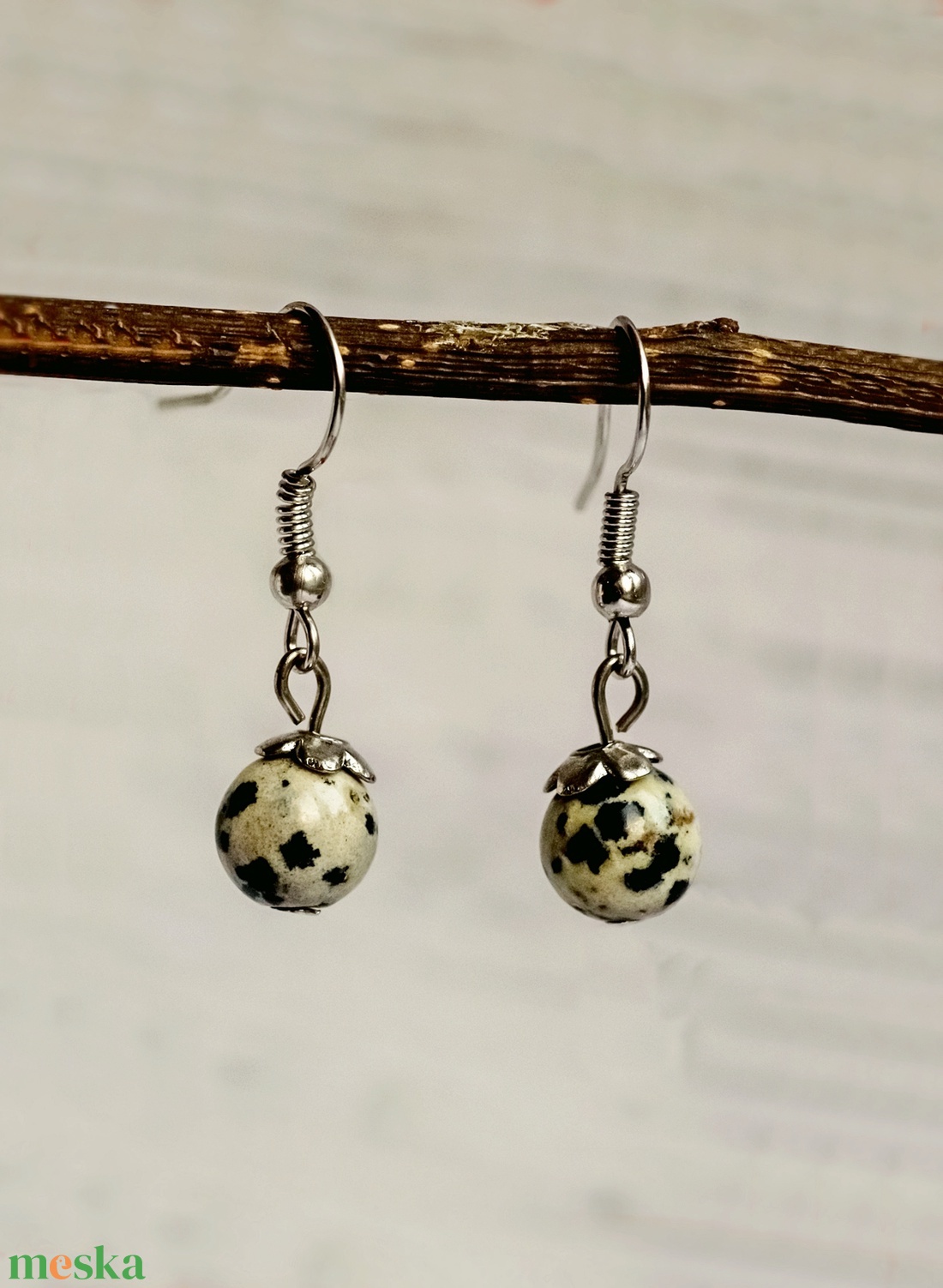 Simplicity - dalmata jáspis fülbevaló - ékszer - fülbevaló - lógó fülbevaló - Meska.hu Simplicity - dalmata jáspis fülbevaló - ékszer - fülbevaló - lógó fülbevaló - Meska.hu