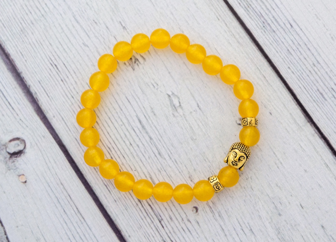 Buddha - sárga achát karkötő - - Meska.hu Buddha - sárga achát karkötő - - Meska.hu