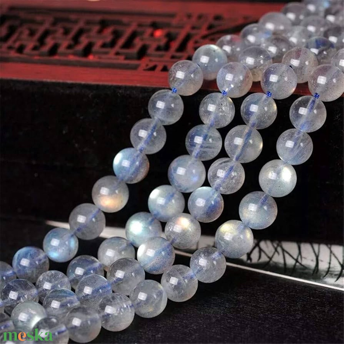 Simplicity - szivárvány holdkő karkötő 8 mm - ékszer - karkötő - gyöngyös karkötő - Meska.hu