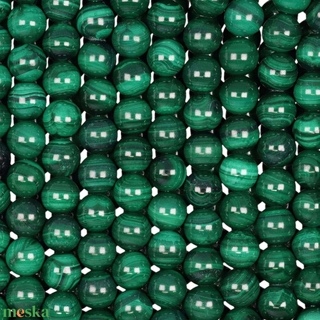 Belső átalakulás � Valódi malachit karkötő (8 mm) - ékszer - karkötő - gyöngyös karkötő - Meska.hu