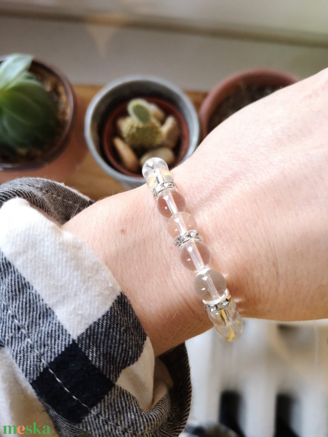 Sparkler - hegyikristály karkötő 8 mm - ékszer - karkötő - gyöngyös karkötő - Meska.hu