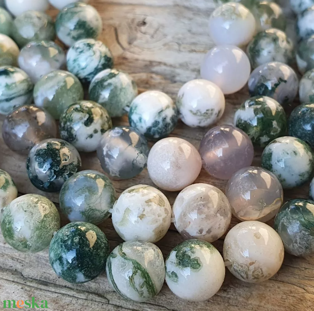 Simplicity - fa achát karkötő 8 mm - ékszer - karkötő - gyöngyös karkötő - Meska.hu