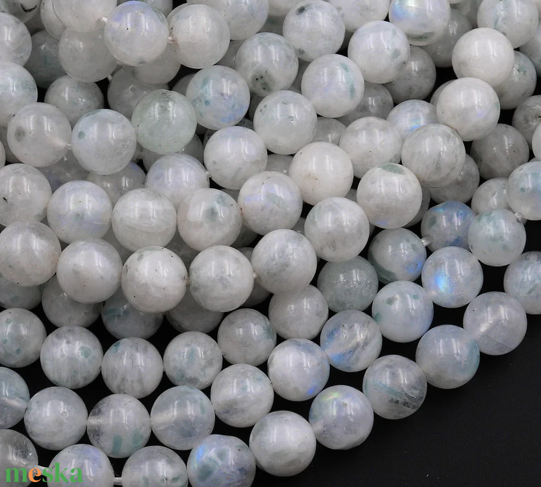 Koronacsakra karkötő 8 mm - labradorit, holdkő, ametiszt - ékszer - karkötő - gyöngyös karkötő - Meska.hu