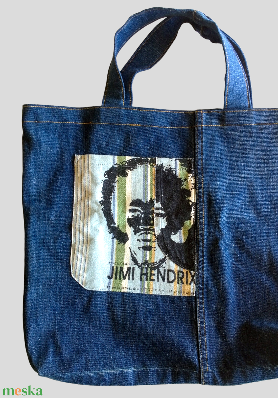 Jimi Hendrix farmerszatyor - Bag-a-tel kollekció - táska & tok - bevásárlás & shopper táska - shopper, textiltáska, szatyor - Meska.hu Jimi Hendrix farmerszatyor - Bag-a-tel kollekció - táska & tok - bevásárlás & shopper táska - shopper, textiltáska, szatyor - Meska.hu