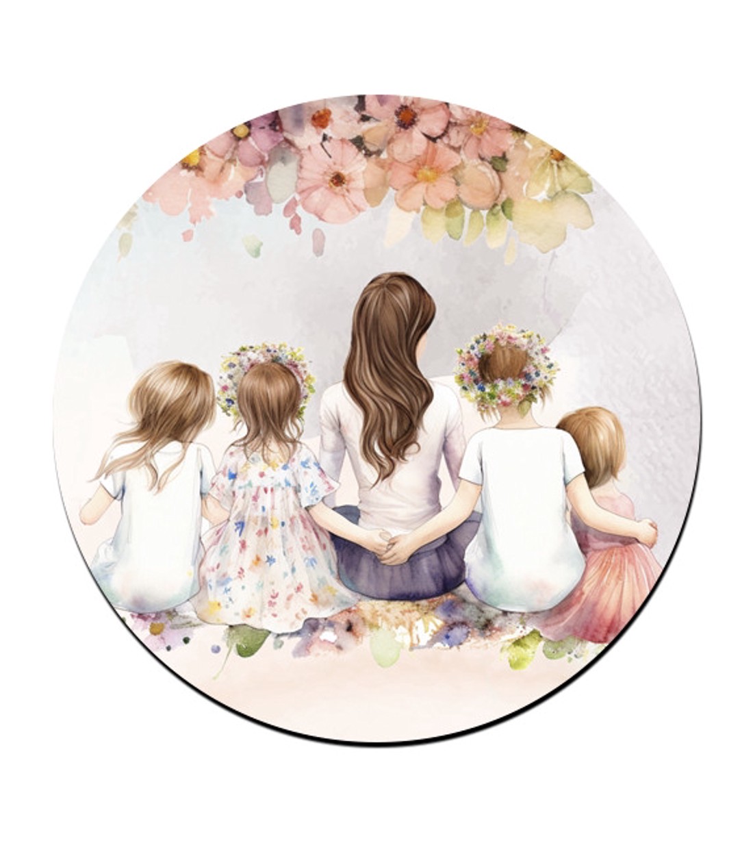 Anya és a négy gyerek mintás bögre alátét -  - Meska.hu