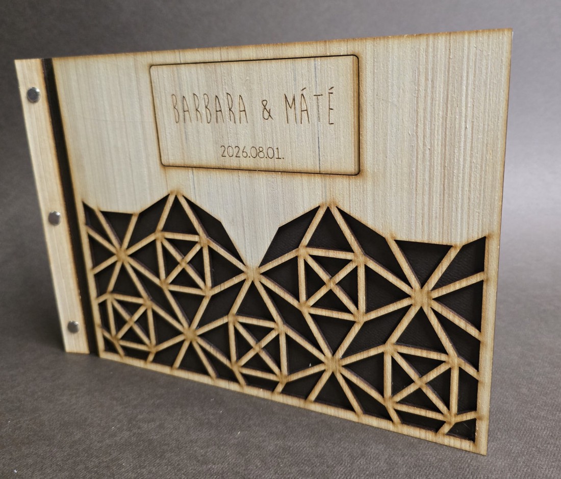 Esküvői vendégkönyv minimalista mintával - esküvő - emlék & ajándék - vendégkönyv - Meska.hu