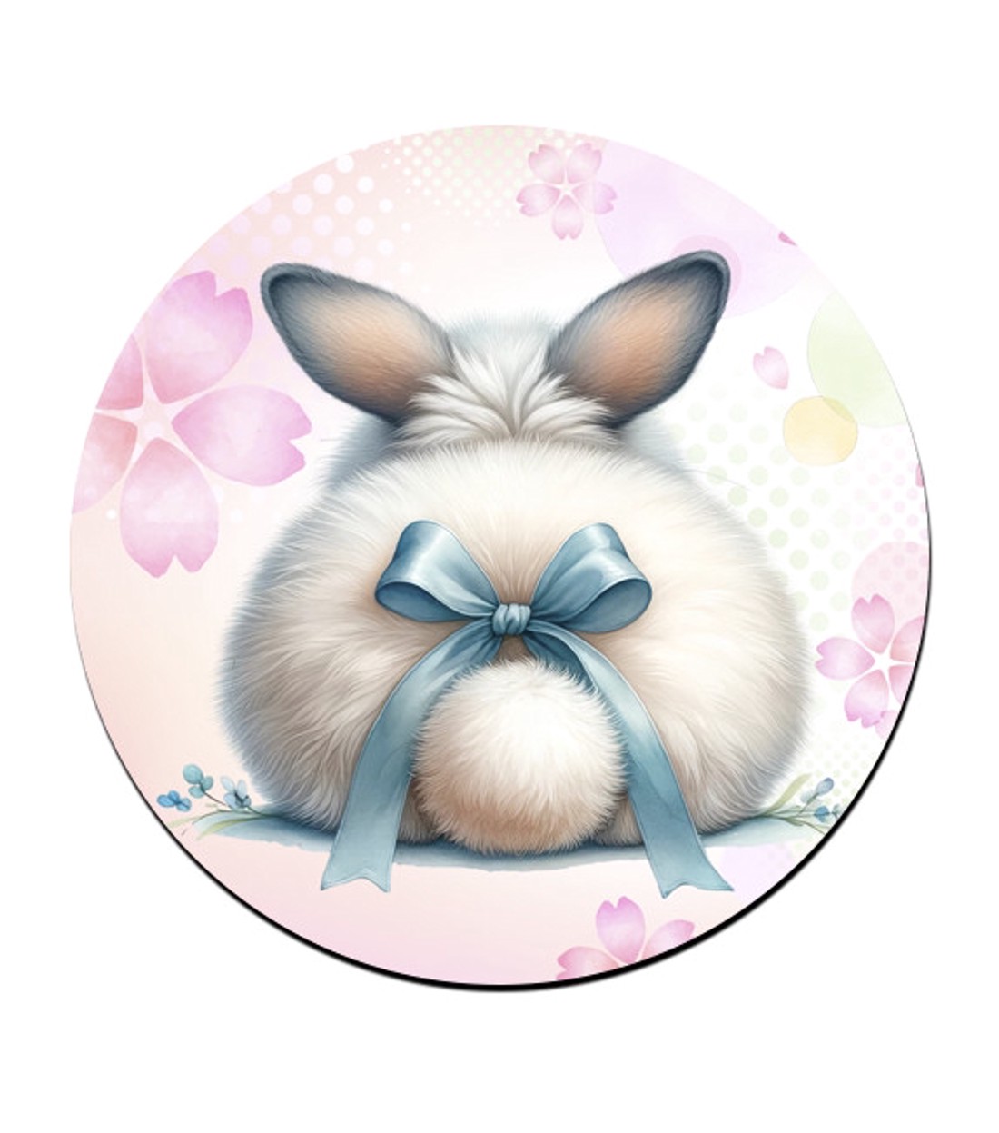 Fehér Nyuszi popsi bögre alátét -  - Meska.hu