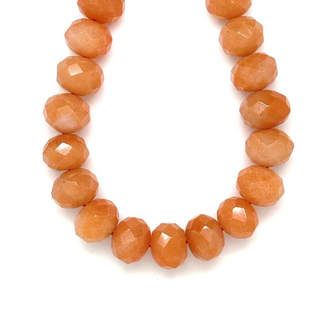 Aventurin barack fazettált lencse 16x13mm ékszerkészítő alapanyag (füzér) - kellékek & szerszámok - ásvány alapanyag - ásványfüzér - Meska.hu