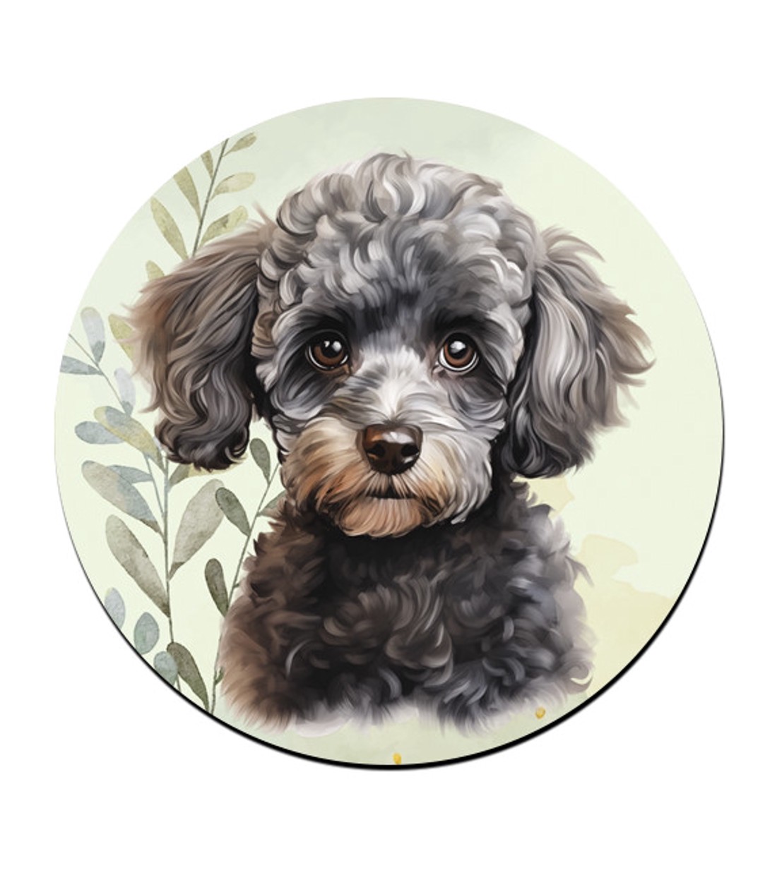 Kis szürke uszkár portré mintás bögre alátét -  - Meska.hu