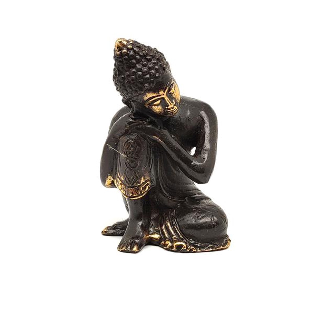 Réz figura Buddha megpihenő óarany 8x5cm - otthon & életmód - dekoráció - spiritualitás - Meska.hu
