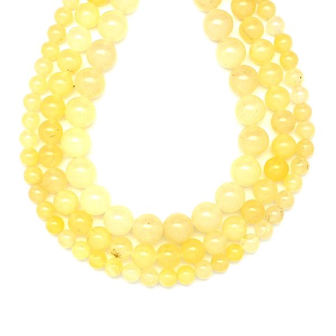 Jáde szinezett citromsárga golyó 8mm  ékszerkészítő alapanyag (füzér) - kellékek & szerszámok - ásvány alapanyag - ásványfüzér - Meska.hu