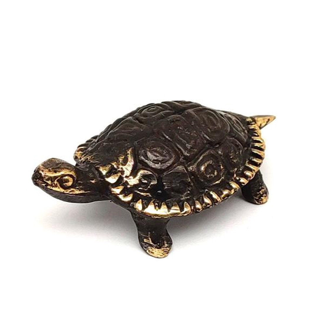 Réz figura teknős óarany 2x6cm - otthon & életmód - dekoráció - dísztárgy - Meska.hu