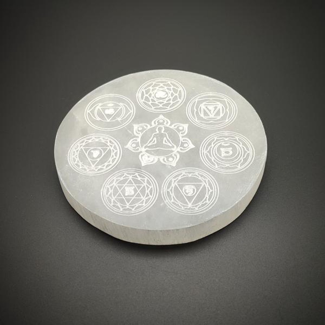 Szelenit csakra korong A minőség 10 cm -  - Meska.hu