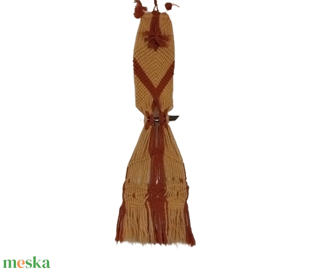 Vintage bagoly makramé, vicces retro textilia, bagoly makramé - otthon & életmód - dekoráció - fali és függő dekoráció - falra akasztható dekor - Meska.hu