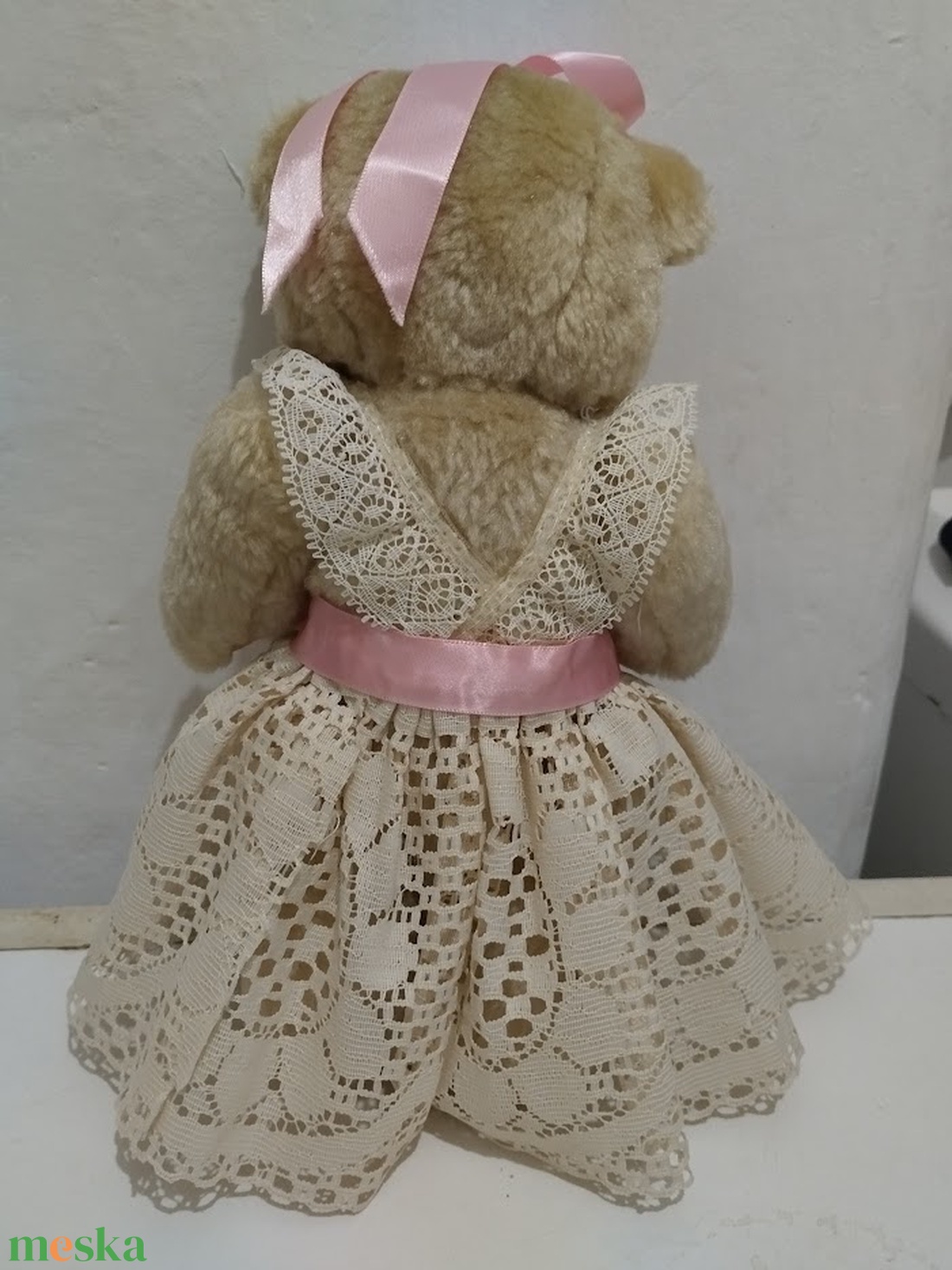 Vintage mackó, csipke ruhás mackó néni, gyűjtői vintage mackó, csipke ruhás vintage teddy maci - játék & sport - plüssállat & játékfigura - maci - Meska.hu