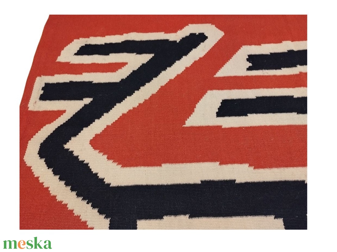 Vintage Mid Century Modern faliszőnyeg, Space Agekilim szőnyeg, Retro modern minimalista szőnyeg  falikárpit - otthon & életmód - dekoráció - fali és függő dekoráció - falra akasztható dekor - Meska.hu