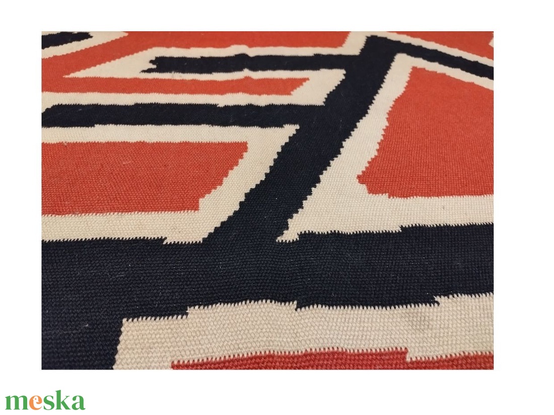 Vintage Mid Century Modern faliszőnyeg, Space Agekilim szőnyeg, Retro modern minimalista szőnyeg  falikárpit - otthon & életmód - dekoráció - fali és függő dekoráció - falra akasztható dekor - Meska.hu
