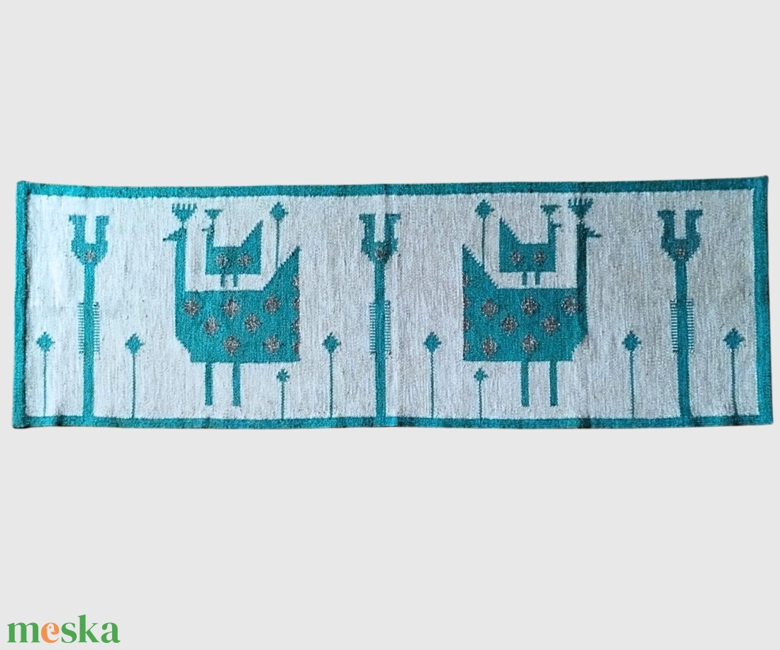 Németh Éva fali szőnyeg, Vintage Mid Century Modern fali kárpit, Absztrakt retro modern minimalista fali szőnyeg - otthon & életmód - lakástextil - szőnyeg - szövött szőnyeg - Meska.hu