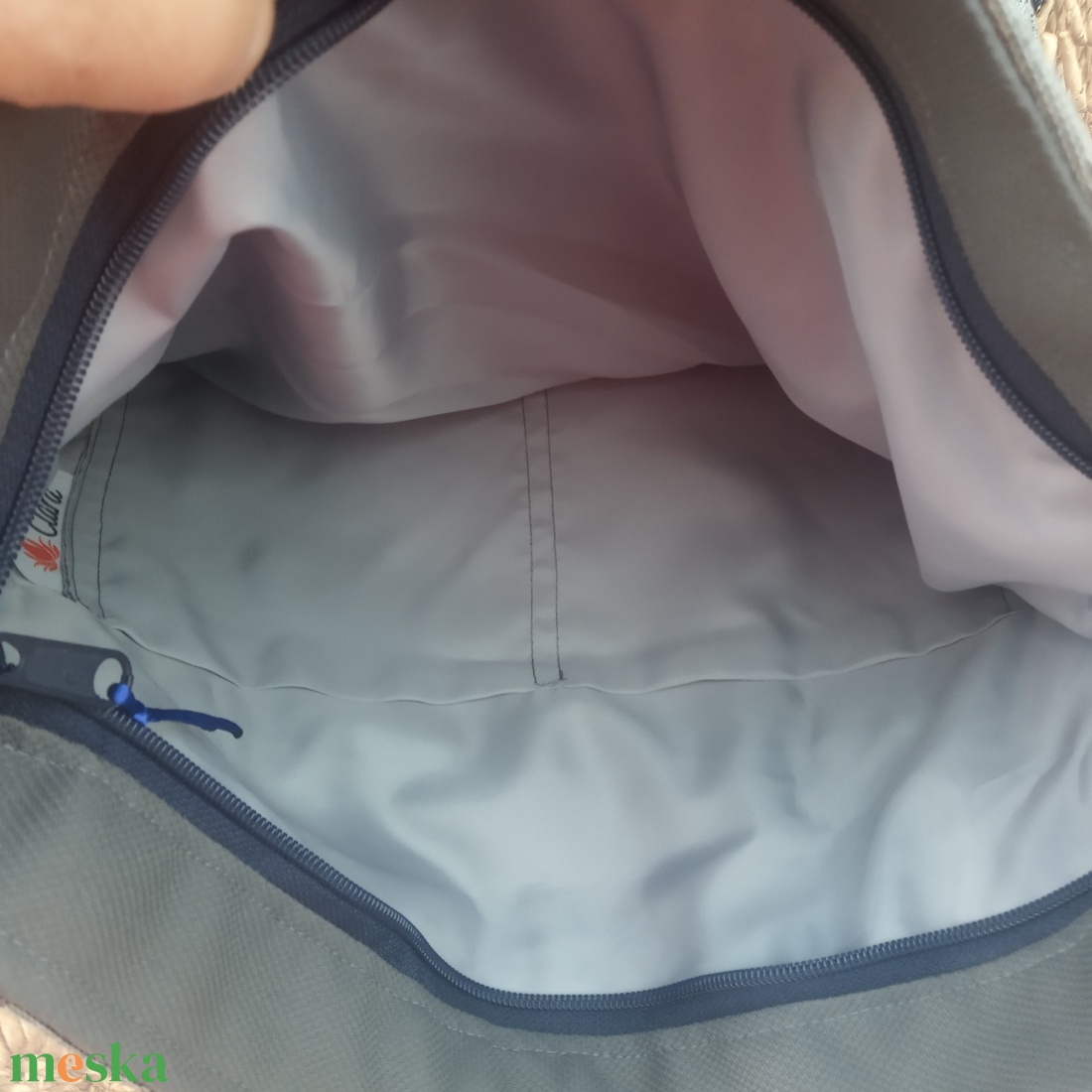 Rolltop hátizsák, szürke hímzett - táska & tok - hátizsák - roll top hátizsák - Meska.hu Rolltop hátizsák, szürke hímzett - táska & tok - hátizsák - roll top hátizsák - Meska.hu