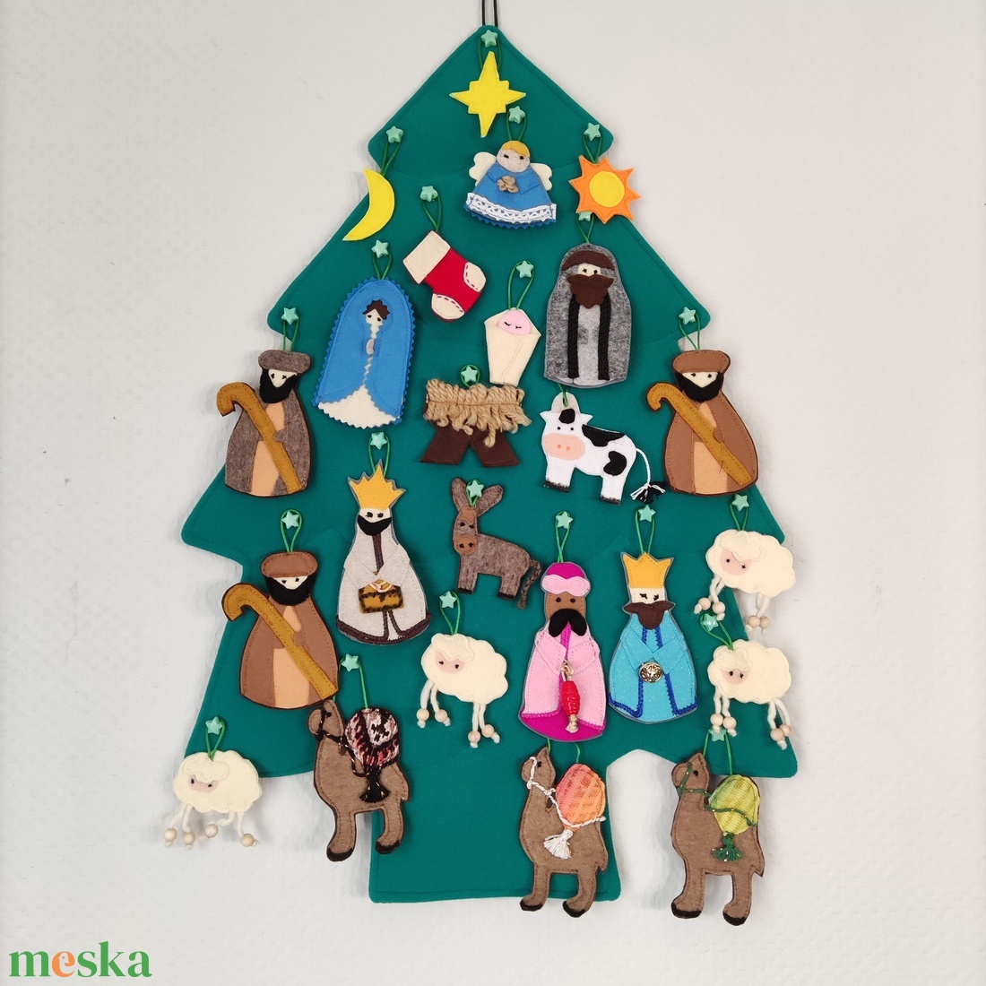 Betlehemes adventi naptár-zöld  csillagok - karácsony - adventi díszek - adventi naptár - Meska.hu Betlehemes adventi naptár-zöld  csillagok - karácsony - adventi díszek - adventi naptár - Meska.hu