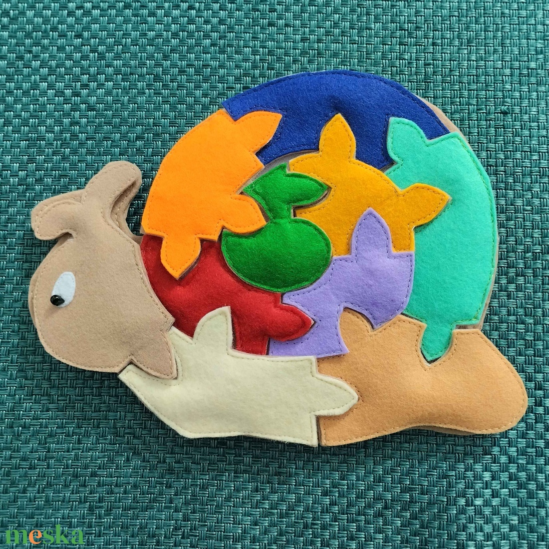 Matató tábla: Csiga puzzle - játék & sport - készségfejlesztő és logikai játék - oktató játékok - Meska.hu