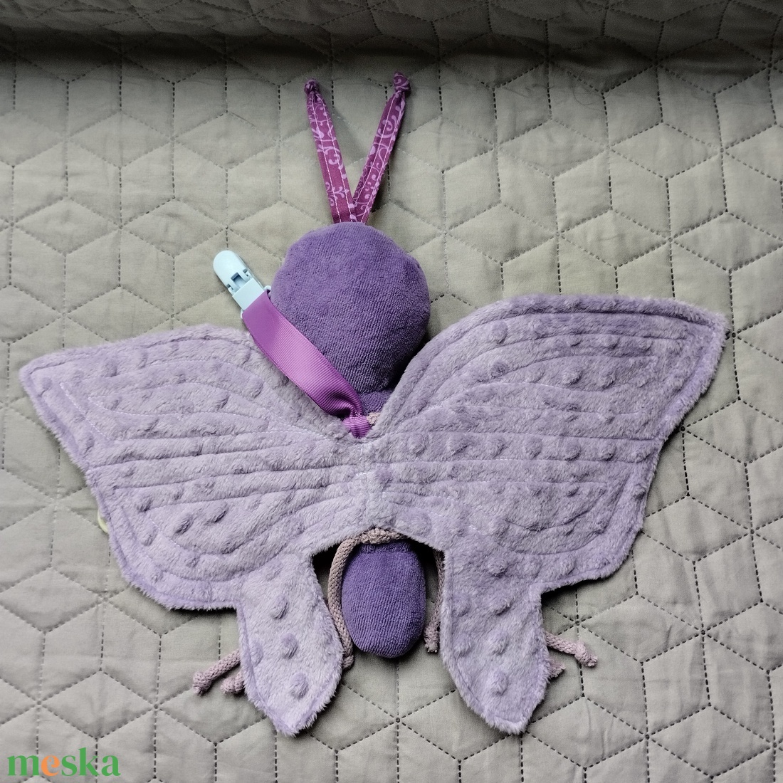 Játszó pajti, lila színű pillangó - játék & sport - 3 éves kor alattiaknak - alvóka & rongyi - Meska.hu