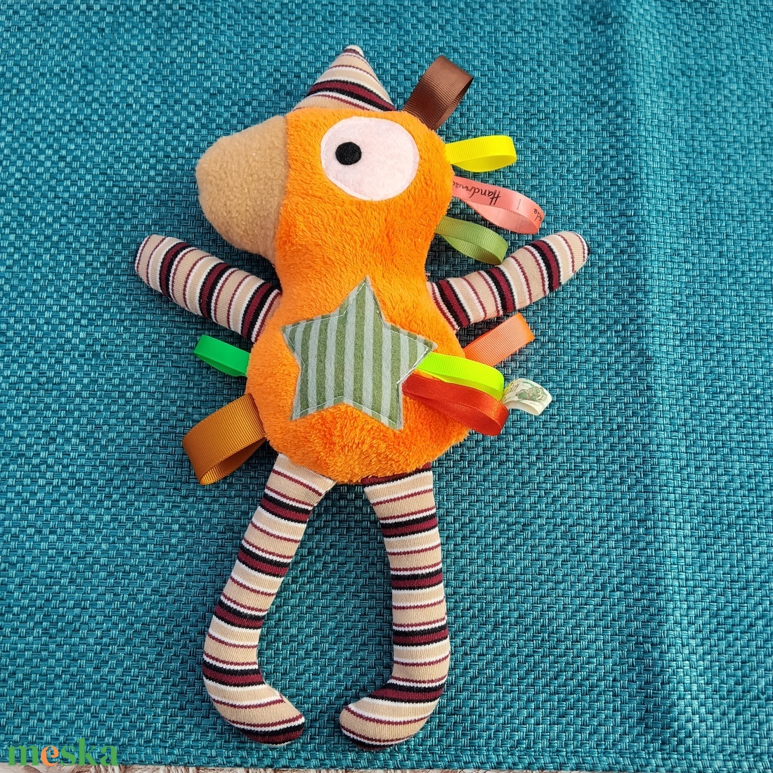 Játszó pajti, nap sárga, csíkos - baba - mama - baba játékok - szundikendő, alvóka - Meska.hu