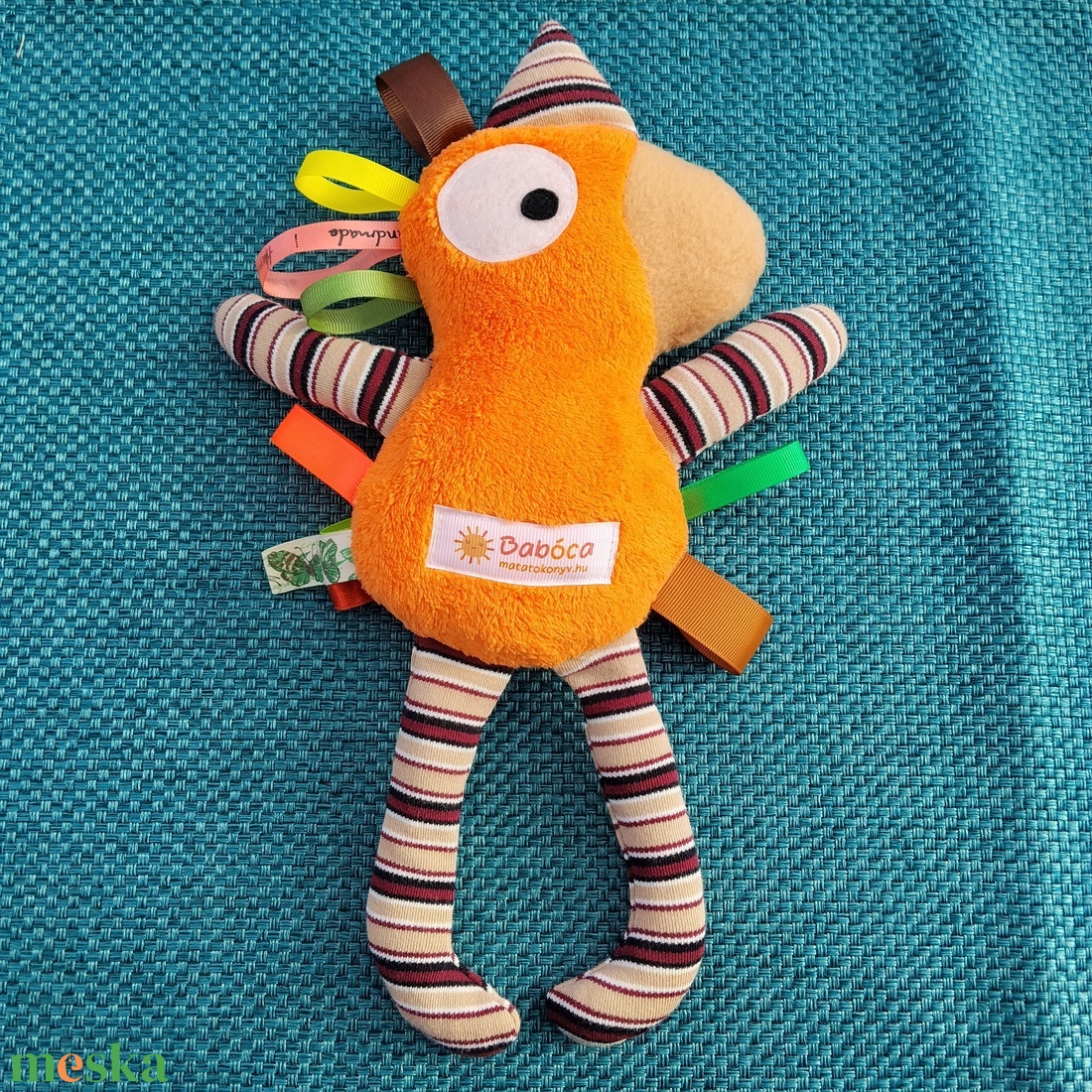 Játszó pajti, nap sárga, csíkos - baba - mama - baba játékok - szundikendő, alvóka - Meska.hu