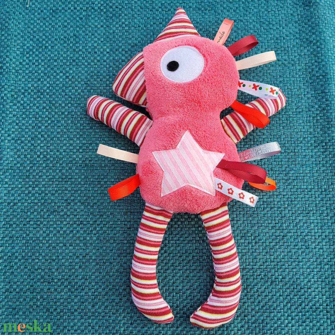 Játszó pajti, rózsaszín, csíkos - baba - mama - baba játékok - szundikendő, alvóka - Meska.hu