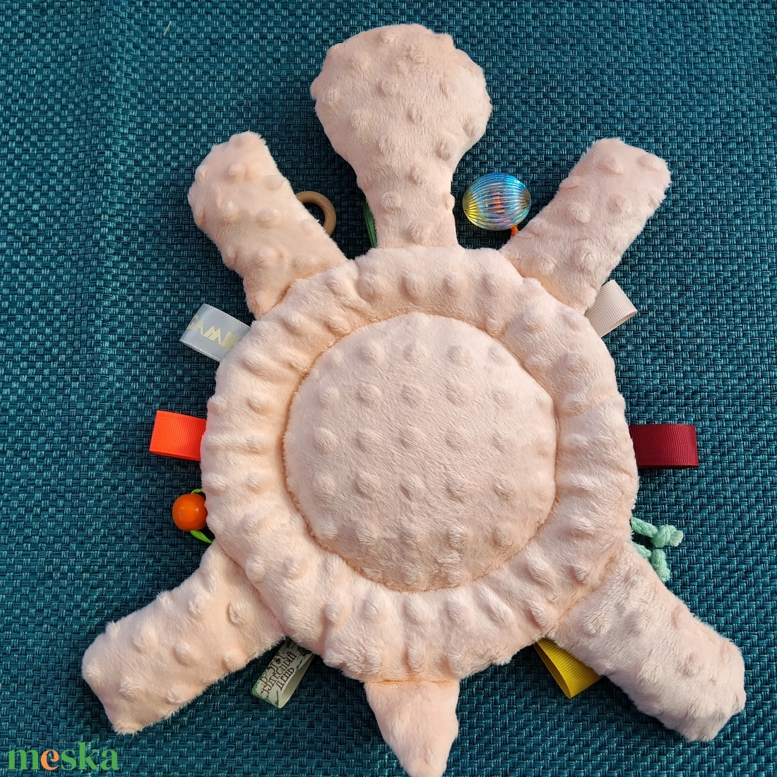 Játszó pajti, teknős, sötét zöld színű - baba - mama - baba játékok - szundikendő, alvóka - Meska.hu