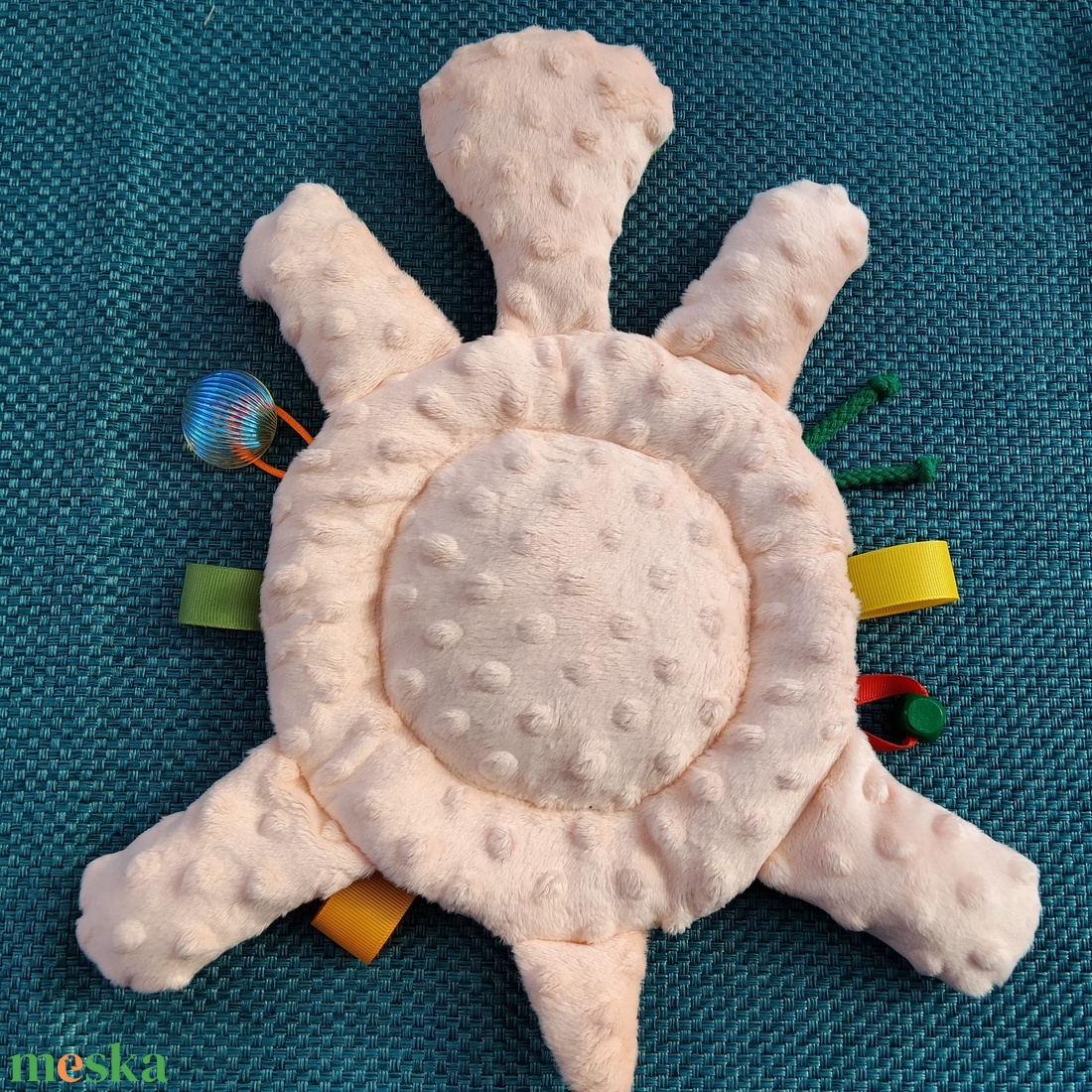 Játszó pajti, teknős, világos zöld színű - baba - mama - baba játékok - szundikendő, alvóka - Meska.hu