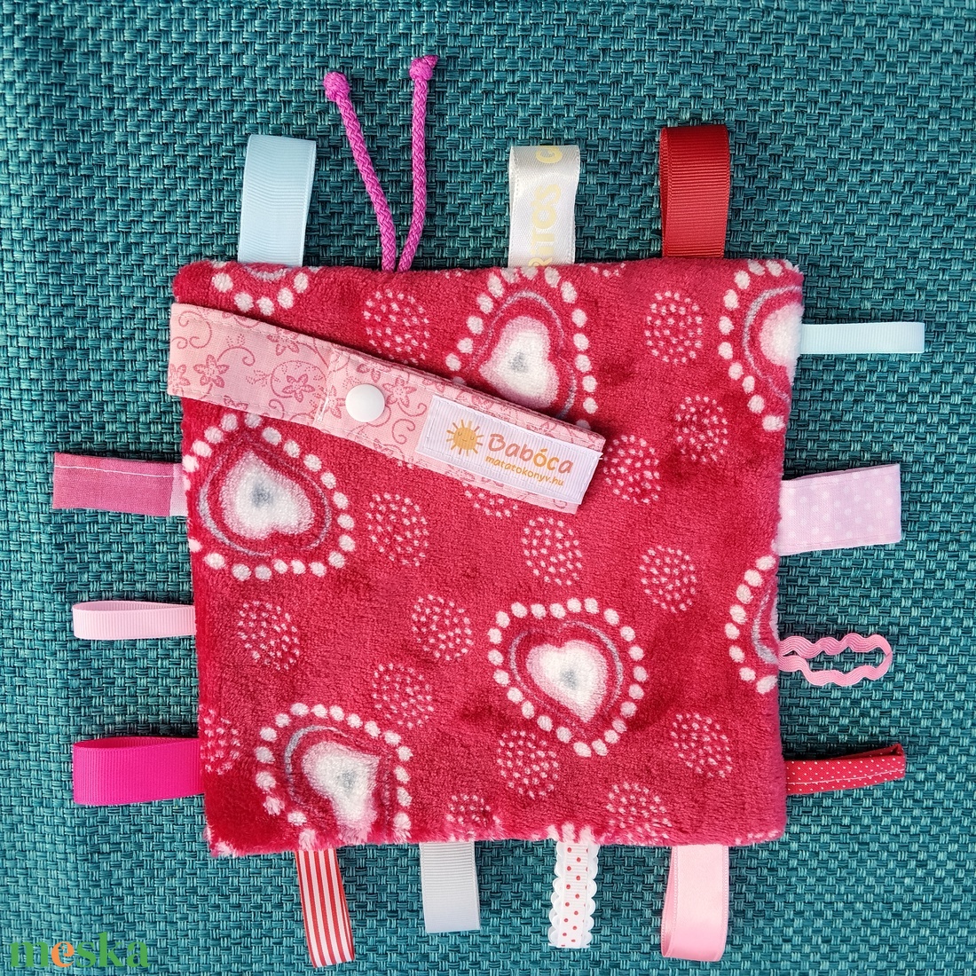 Szundi kendő, szívecskés - baba - mama - babalátogató ajándékcsomag - Meska.hu