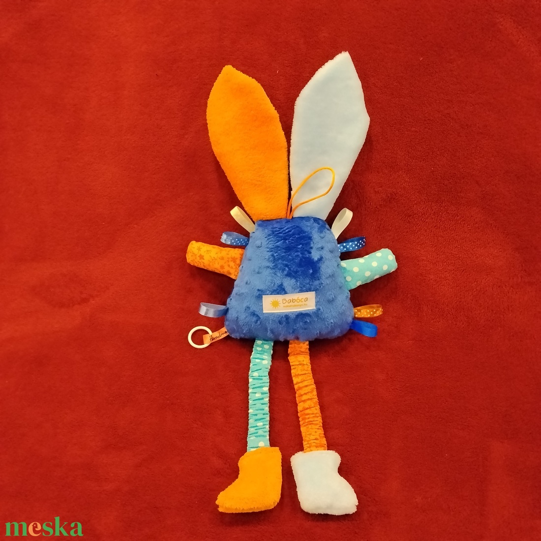 Játszó pajti, kék-narancs - baba - mama - baba játékok - szundikendő, alvóka - Meska.hu