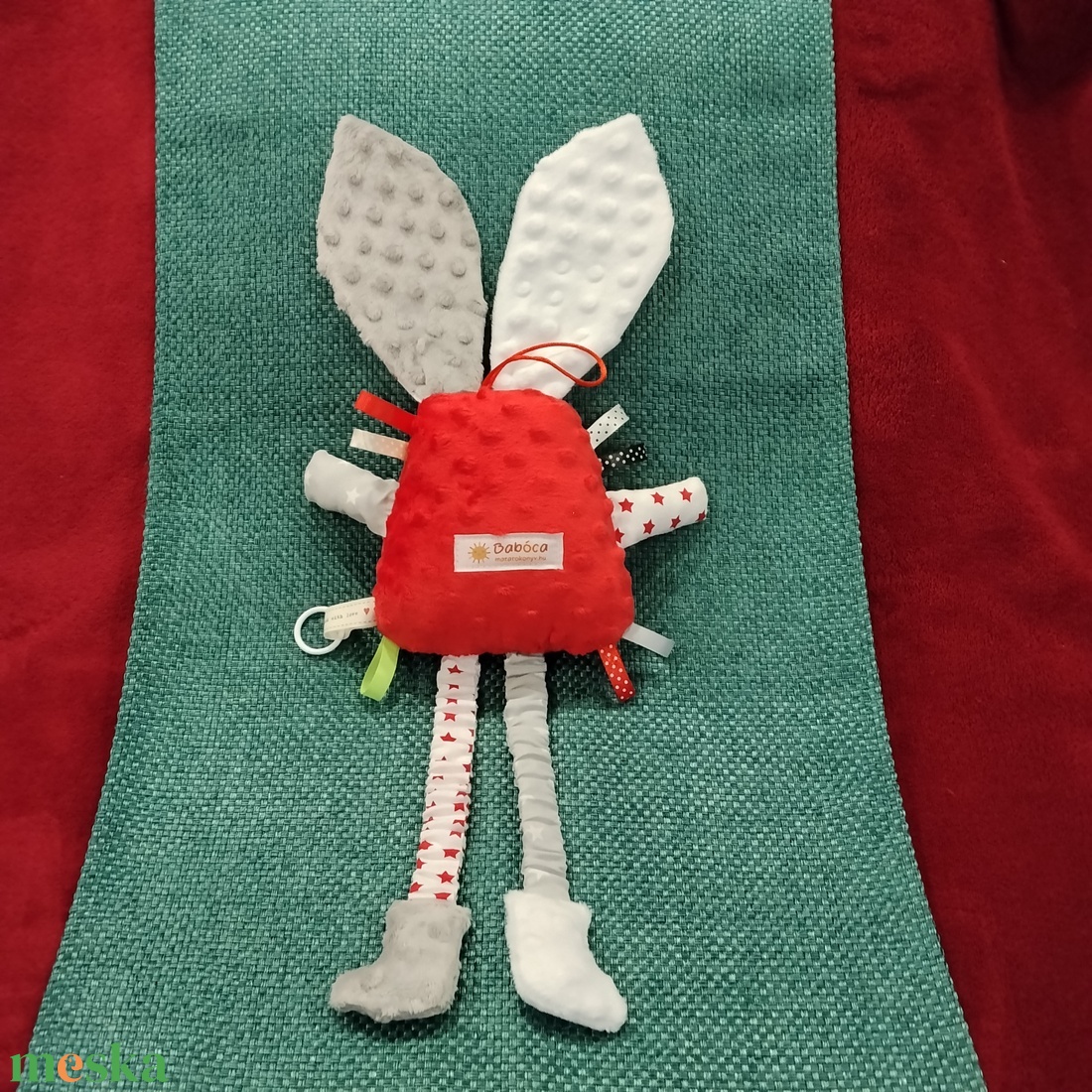 Játszó pajti, piros - baba - mama - baba játékok - szundikendő, alvóka - Meska.hu