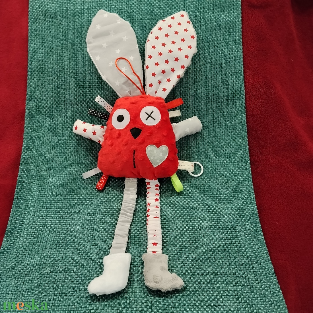 Játszó pajti, piros - baba - mama - baba játékok - szundikendő, alvóka - Meska.hu