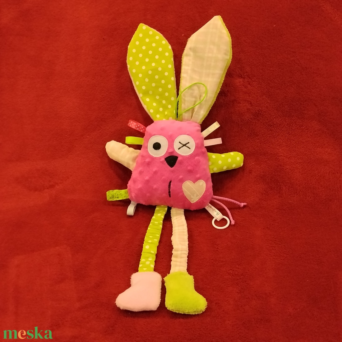 Játszó pajti, magenta-zöld - baba - mama - baba játékok - szundikendő, alvóka - Meska.hu