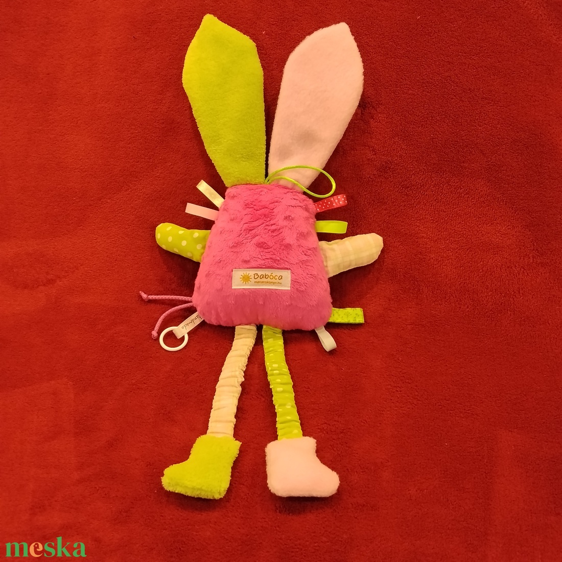 Játszó pajti, magenta-zöld - baba - mama - baba játékok - szundikendő, alvóka - Meska.hu