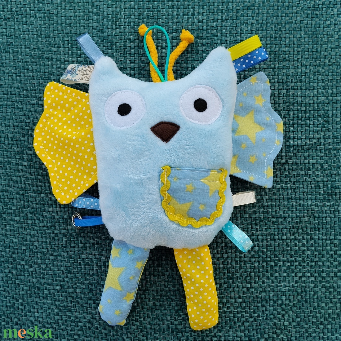 Játszó pajti, bagoly-csillagos - baba - mama - baba játékok - szundikendő, alvóka - Meska.hu