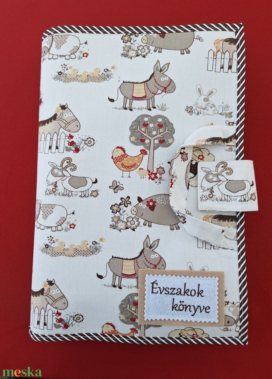 Négy évszak matató táska, háztályi állatok - baba - mama - baba játékok - textilkönyv & babakönyv - Meska.hu