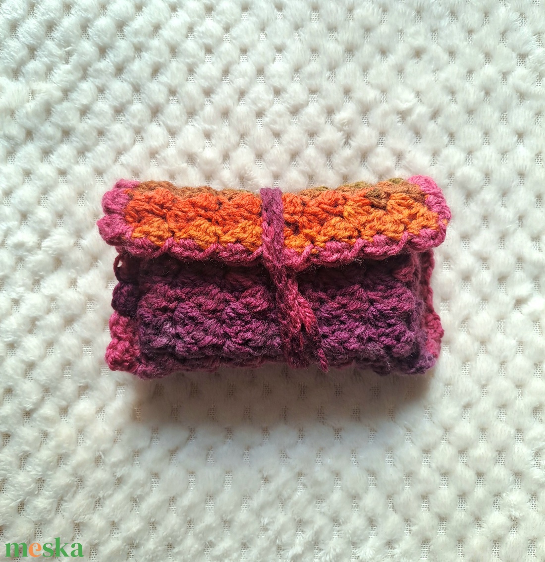 Horgolt kártyatartó  - táska & tok - pénztárca & más tok - kártyatartó & irattartó - Meska.hu