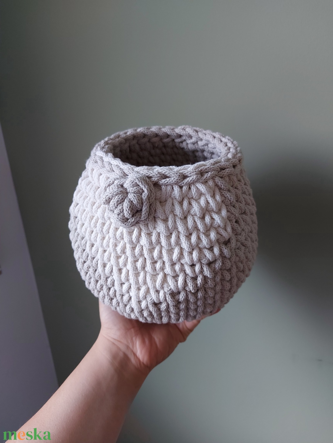 Világító Horgolt Manó tároló - otthon & életmód - tárolás & rendszerezés - tárolókosár - Meska.hu