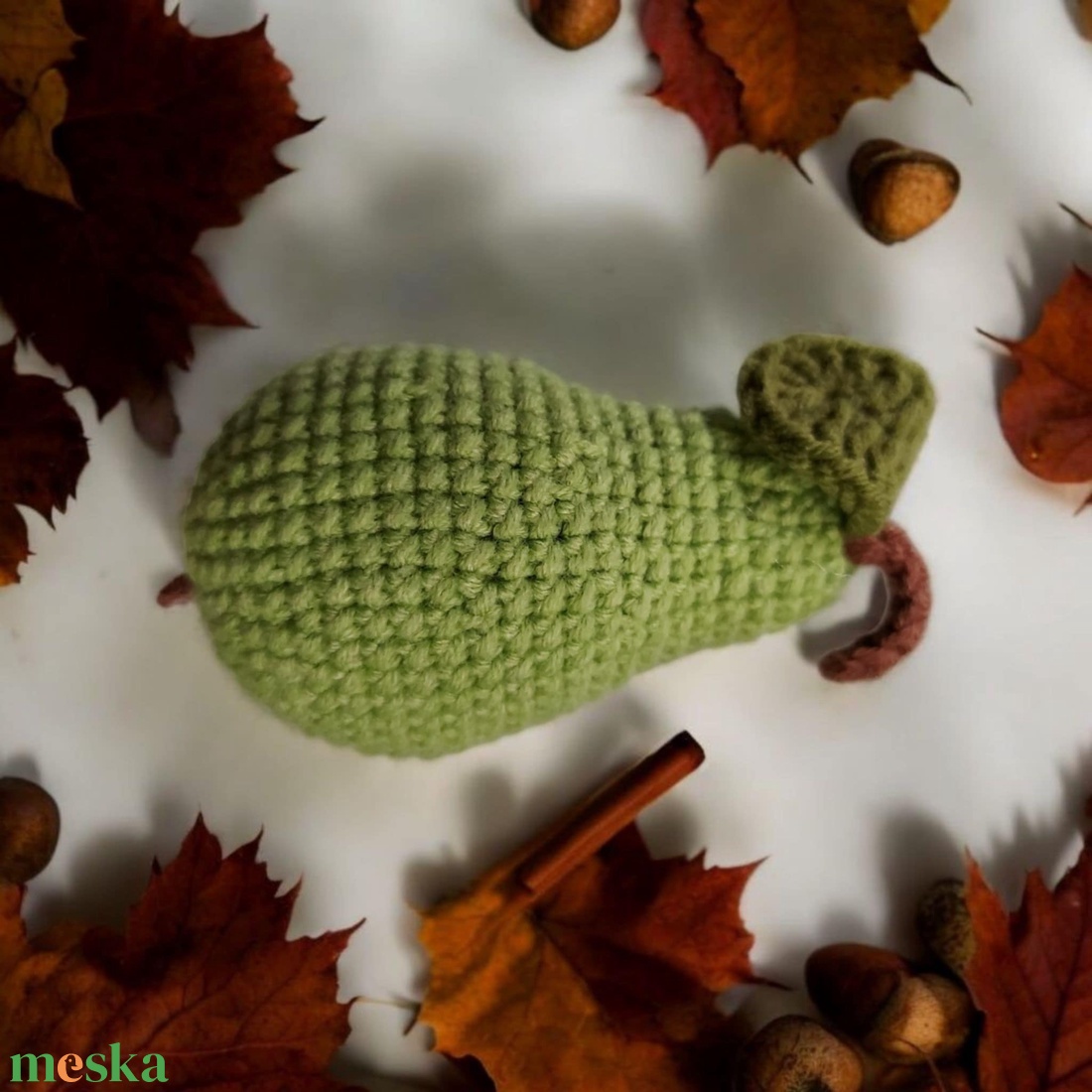 Horgolt körte  - játék & sport - plüssállat & játékfigura - plüss zöldség, gyümölcs - Meska.hu