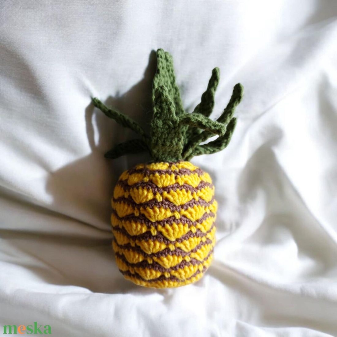 Horgolt Ananász - játék & sport - plüssállat & játékfigura - plüss zöldség, gyümölcs - Meska.hu