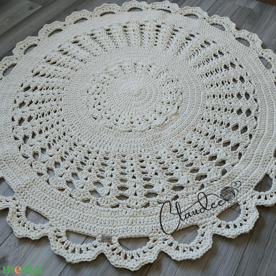Horgolt kör szőnyeg Lotti 150/P6 - otthon & életmód - lakástextil - szőnyeg - horgolt szőnyeg - Meska.hu