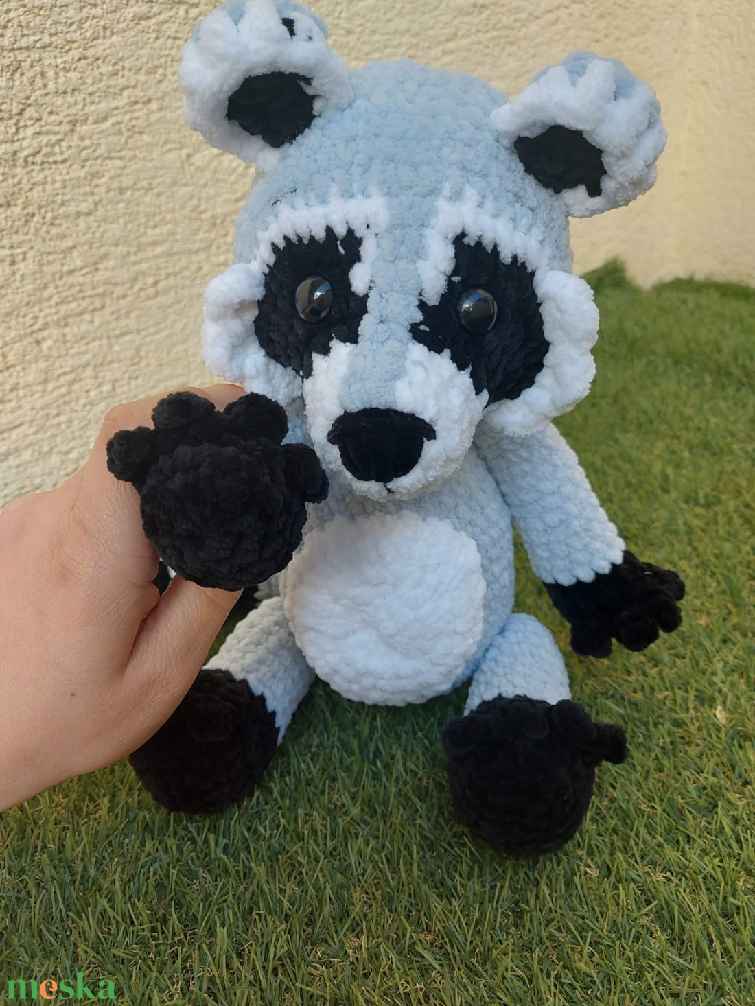 Horgolt mosómedve - játék & sport - plüssállat & játékfigura - maci - Meska.hu