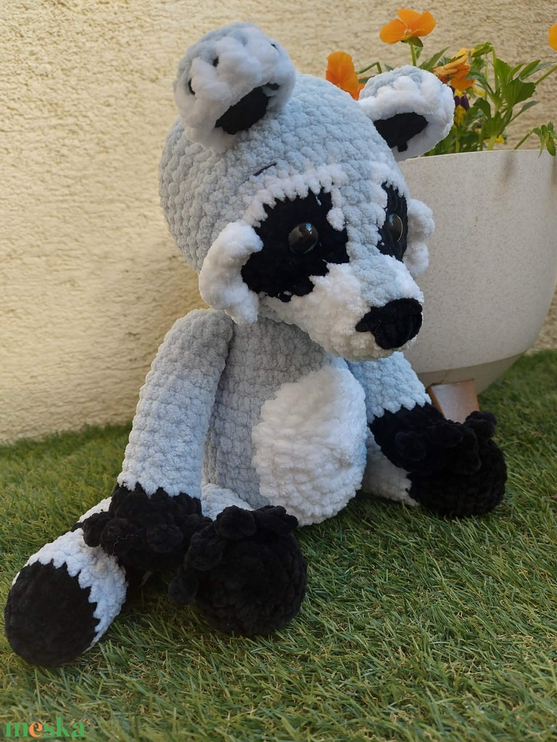 Horgolt mosómedve - játék & sport - plüssállat & játékfigura - maci - Meska.hu