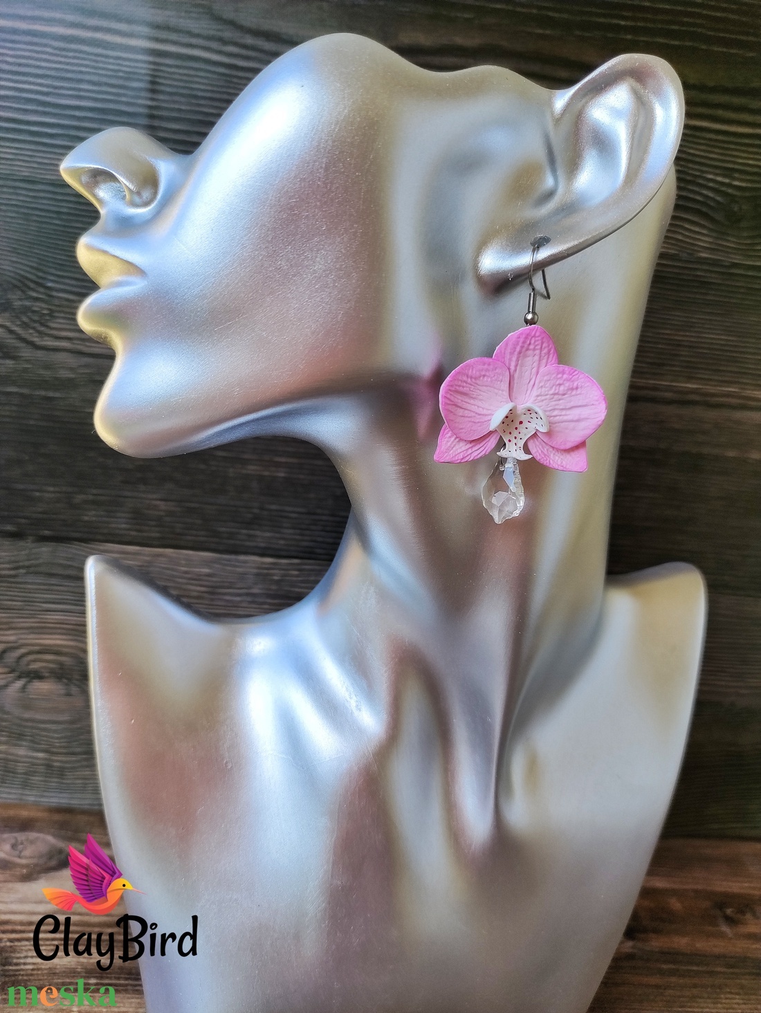 Orchidea fülbevaló - ékszer - fülbevaló - lógó fülbevaló - Meska.hu