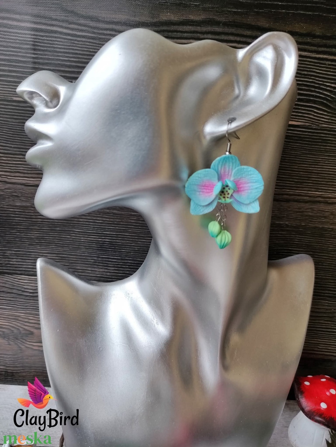 Orchidea fülbevaló - ékszer - fülbevaló - lógó fülbevaló - Meska.hu