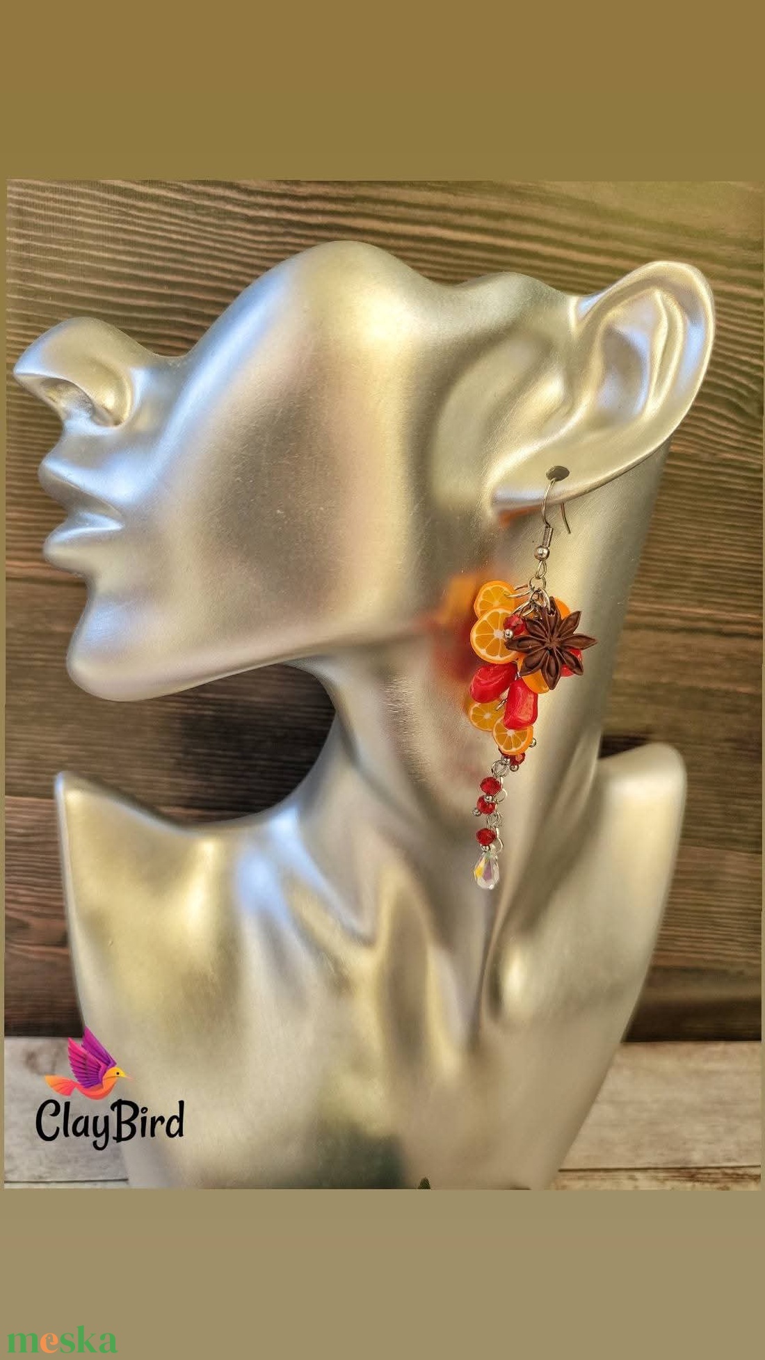 Karácsonyi fülbevaló - ékszer - fülbevaló - lógó fülbevaló - Meska.hu